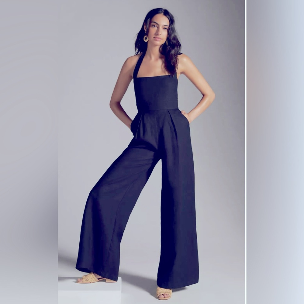 Elegant Black Halter Jumpsuit